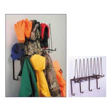 WORK-OF-ART RackEm Racks  Space Saver Coat- Glove and Hat Rack WO77859